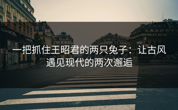 一把抓住王昭君的两只兔子：让古风遇见现代的两次邂逅